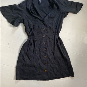 Zara, Size S, Black Dress with Buttons